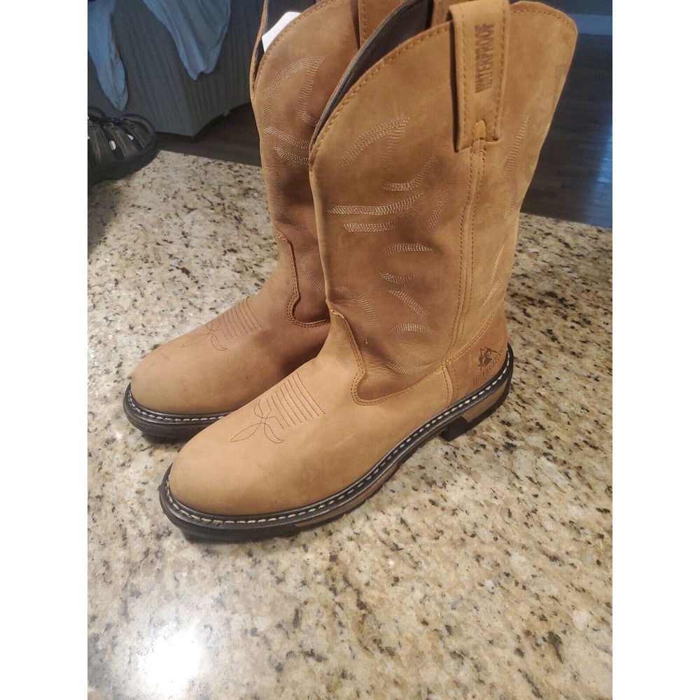 Rocky® Men's Original Ride Branson Roper Waterproof Tan Boot 13 M